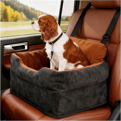 Hunde Autositz für kleine Hunde bis 14 kg, gepolstert, mit Sicherheitsgurt (1/5)