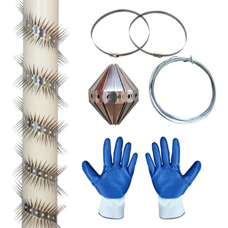 Répulsif à martres de 100 cm, protection contre les martres pour descente de gouttière, ceinture répulsive, répulsif pour martres pour la maison, arbre à martres pour grenier, coupe possible (1/5)
