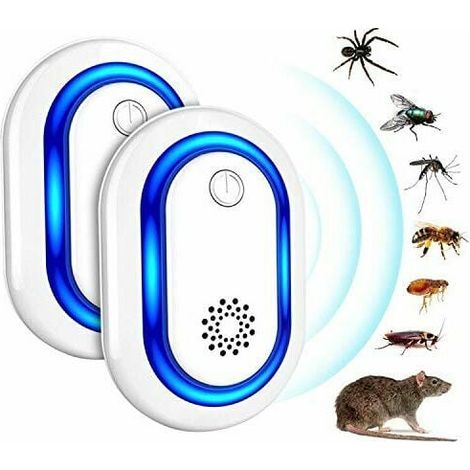 Répulsif Ultrasons, 2pcs Ultrason Souris, Anti Rongs Insectes Anti Moustiques, Occasions Polyvalentes Anti Rats, Fourmis, Cafards, Insectes Nuisibles Rongs sûr pour Les Humains et Les Animaux (1/5)