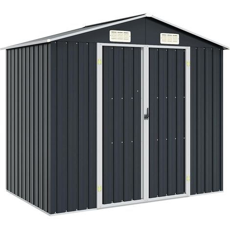 Maison Exclusive - Capanno da Giardino Antracite 205x129x183 cm in Acciaio Zincato (1/5)