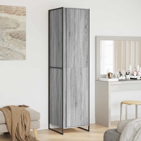 Warderobe 2 pcs Graues Sonoma 50 x 50 x 200 cm Holzwerkstoff