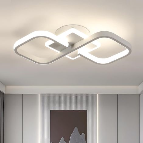 Square LED Ceiling Light White Acrylic 36W 4000LM 4500K Natural White for Hallway Bathroom Kitchen Living Room (1/5)