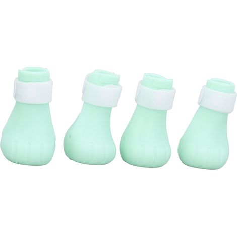 Protège-pattes pour chat en silicone vert, empêchant les griffures et les morsures, pour le bain, les injections et l'administration de médicaments. (1/5)
