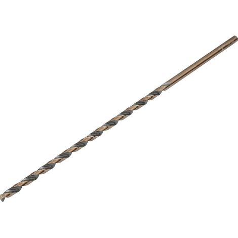 Punta da trapano lunga per metallo, ghisa, acciaio rapido HSS-G nero e oro 10,5 x 265 mm (1/5)
