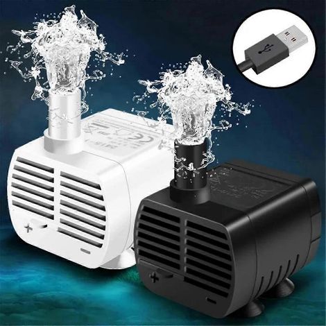 Leise, bürstenlose USB-Wasserpumpe für Haustier-Wasserspender, Springbrunnen, Teiche, Aquarien, Tauchpumpe, A (1/2)