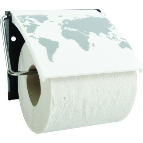 Porte rouleau papier wc Mural CARTE DU MONDE MSV