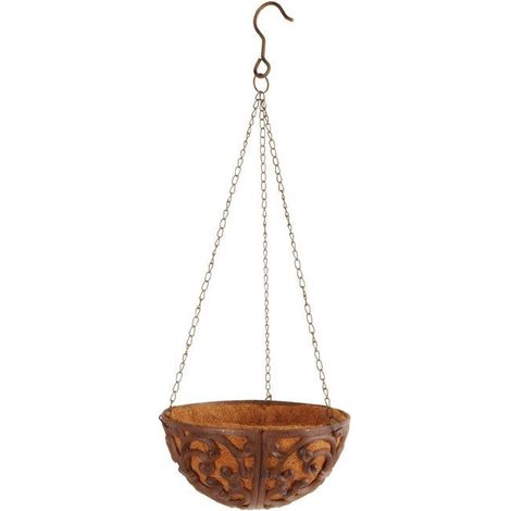 Panier suspendu avec insert en noix de coco 25 cm (1/5)