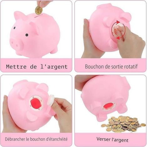 Tirelire Rose pour Filles,Tirelire incassable pour,Meilleur Cadeau et Tirelire Rose (1/5)