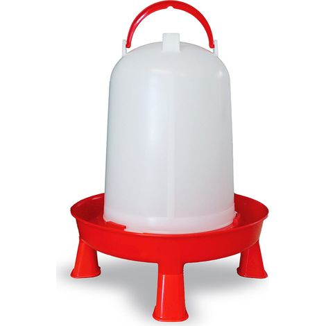 Abreuvoir Volailles En Plastique Avec Bouchon Et Pieds Eco 10l Rouge - Gaun (1/2)
