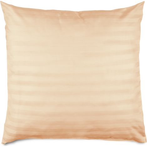 Federa in raso di cotone bambù STRIPE BEIGE/40x40