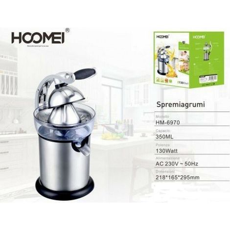 Trade Shop - Spremiagrumi Limoni Arance Elettrico Professionale 350ml 130 Watt Hoomei Hm-6970 -