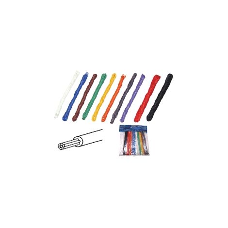 Velleman – Fil de câblage souple 5m – 7 couleurs Ø 02mm² – Câble électrique pour installations professionnelles – Résistant à l'humidité (1/7)