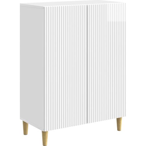 Credenza Bianco Lucido 66 x 34,5 x 90 cm Legno ingegnerizzato vidaXL