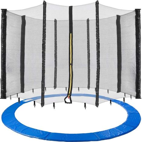 Filet de protection pour trampoline 305 cm Maillage haute densité Résistant aux chocs Entrée à glissière pour sécurité accrue (1/4)