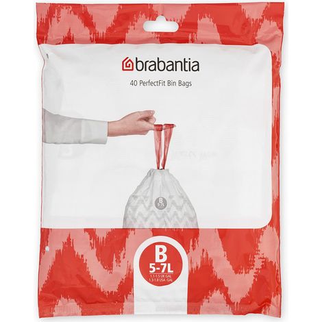Brabantia PerfectFit Bags, Code B, 5L, 40 Bags (1/5)