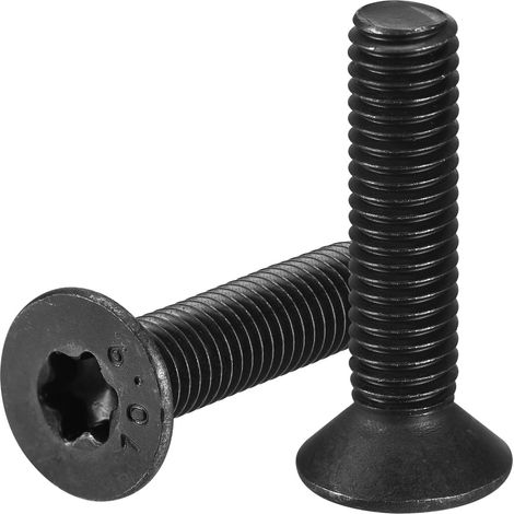 12Pcs Vis À Tête Plate Torx M8-1.25 x 35mm Finition Oxyde Noir (1/5)