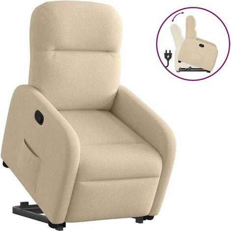 Chaise longue en tissu beige – Canapé relax moderne avec dossier réglable, idéal pour salon, chambre ou espace détente (1/5)