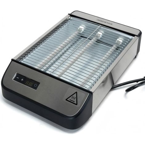 Grille-pain électrique Aigostar 1000 W, 6 niveaux de température, acier inoxydable, appareil à petit-déjeuner multifonctionnel