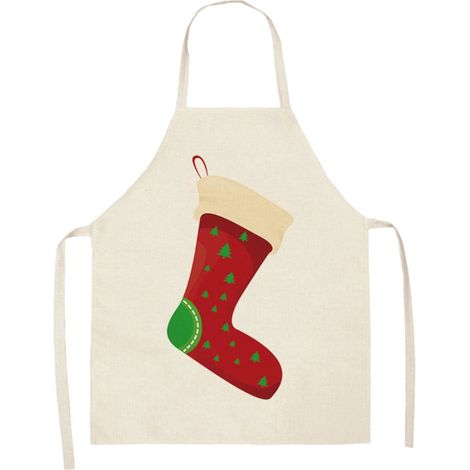 Tablier De Cuisine - Lin - Blanc - 47 X 38 Cm - Pour Cuisiner Fêtes Barbecue - Lot De 2 (1/5)