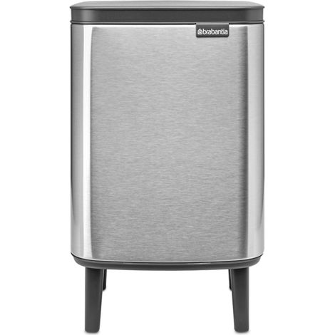 Brabantia - Mülleimer de Mülleimer Bo Hi 7 L mit Deckel de soft close, herausnehmbarem Innenraum und Griff de tragen - Geeignet für Bad, Schlafzimmer und Home Office - Matt Steel Fingerprint Proof
