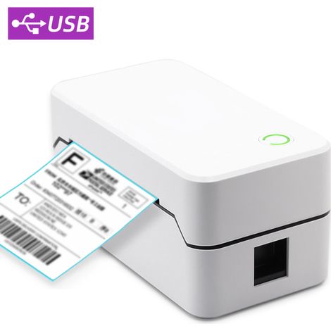 Imprimante étiquettes d'expédition USB 80mm – massicot auto, codes-barres 1D/2D, pour entreprises et commerces (1/5)