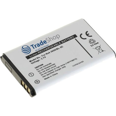 Trade-Shop Premium Li-Ion Akku 3,7V für Altina Bluetooth GPS Receiver, Anycool Enjoy W02, Audioline Amplicom PowerTel M4000/ M5000, M5010, M5100, M6000, Avus C12, C22, Banno GT03B