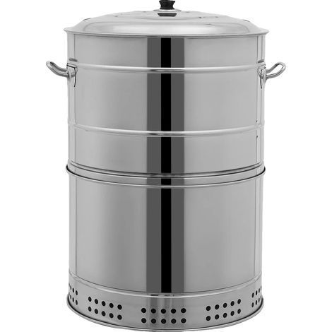 Gril BBQ, Design Portable, Distribution Efficace de Chaleur, Argent (1/2)