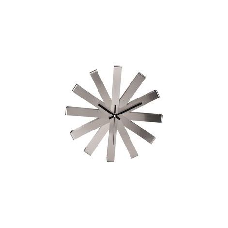 Horloge murale silencieuse en acier inoxydable, décoration moderne suspendue pour chambre à coucher et salon (1/5)