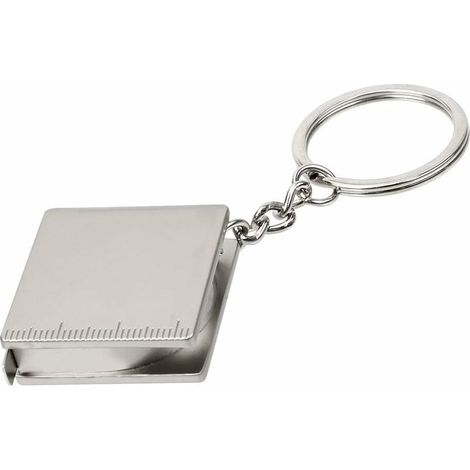 Mètre ruban en acier inoxydable 70cm, mini règle avec porte-clés, 33 × 33 mm. (1/4)