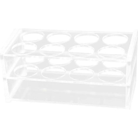 Support pour tubes à essai en acrylique avec 8 puits et une ouverture de 30 mm, compatible avec les tubes à centrifuger de 50 ml. (1/5)