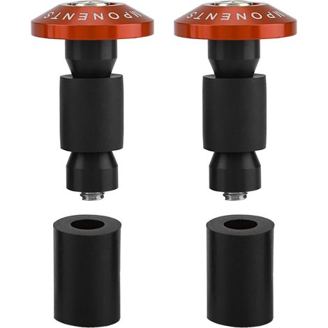 BRRNOO Embouts de Barre, Bouchons d'extrémité de Barre d'extrémité de Poignée de Moto Universels 1 Paire Adaptés pour Moto avec Guidon de 7/8" de Diamètre (Orange) (1/5)