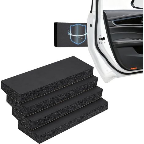 4 Pièces Mousse Protection Garage, Protection Murale Garage Autocollante, 30x10x3 cm, Étanche Mousse Antichoc, Protection Portières de Voiture et Murs, Noir (1/5)