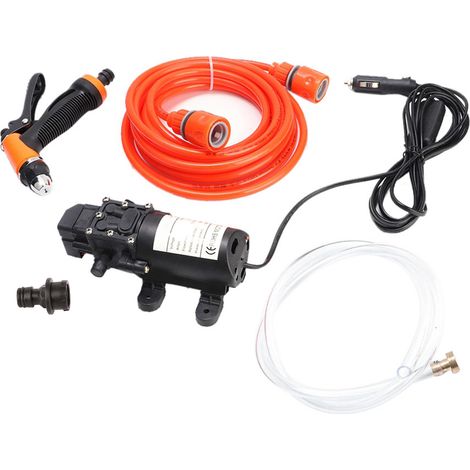 Nettoyeur Haute Pression 12V pour Voiture - Kit Pompe Électrique avec Pistolet, Lavage Auto Efficace (1/5)