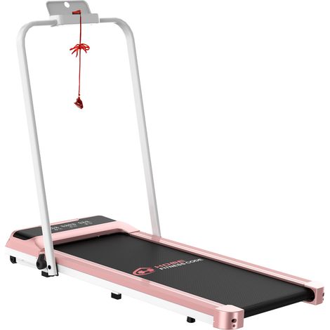 Tapis de course - Vitesse réglable de 1 à 10 km/h - Puissance de 2,5 CV - Télécommande incluse - Niveau sonore inférieur à 35 décibels - Rose