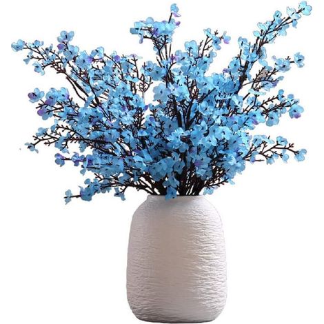 Fleurs Artificielles Gypsophila - 6 Pièces - Tige Métallique Souple - 50 cm - Pour Décoration Intérieure Bureau Mariage Maison (1/5)