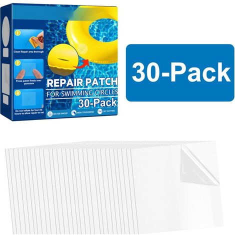 30 Stück wasserdichte, selbstklebende Reparaturflicken für Bojen, Luftmatratzen und Zelte (1/5)