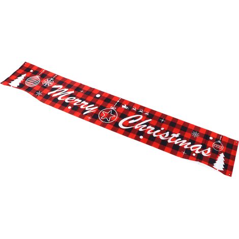 Décorations de Noël pour clôture, rouge et noir, accessoires décoratifs pour l'intérieur et l'extérieur, style 1 (1/5)