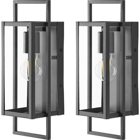 Außenwandleuchte 2er Set TARNA Schwarz (1/5)