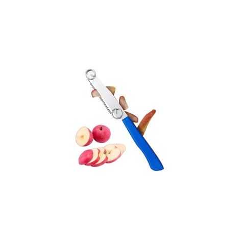 Couteau à coupe rapide, coupe-pommes de terre avec ressort réglable et couteau à fruits multifonctionnel 3 en 1. (1/5)