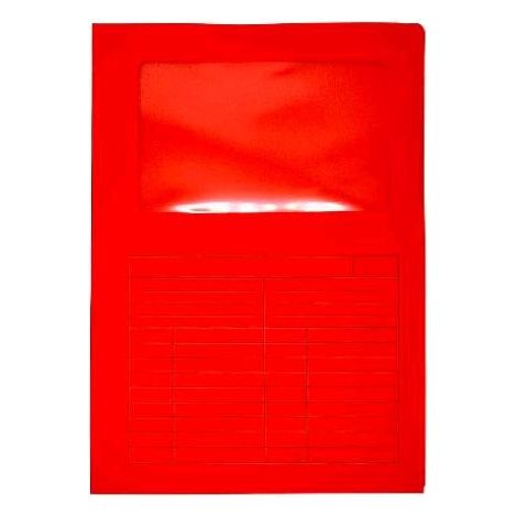 Fraschini Cartellina Con Finestra CF20 200gr Rosso 22x31 cm - Confezione 20 Pezzi