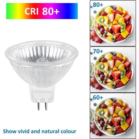 Ampoule halogène GU5.3 50W 12V – 800lm blanc chaud 2700K dimmable – Pack de 6 pour éclairage encastré (1/4)