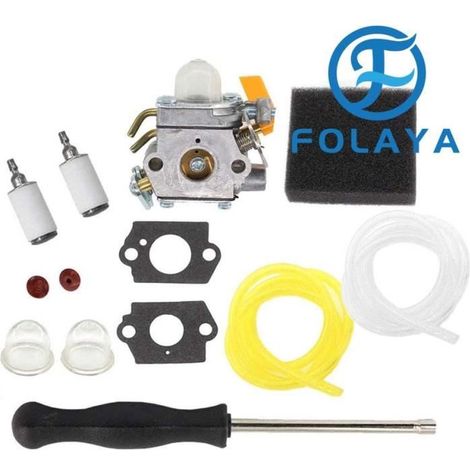 FOLAYA Carburateu pour tondeuse à gazon Ryobi RBC30SET RLT30CET RHT2660DA RLT26CD RLT26CDS 26cc 30cc Homelite Remplace (1/3)