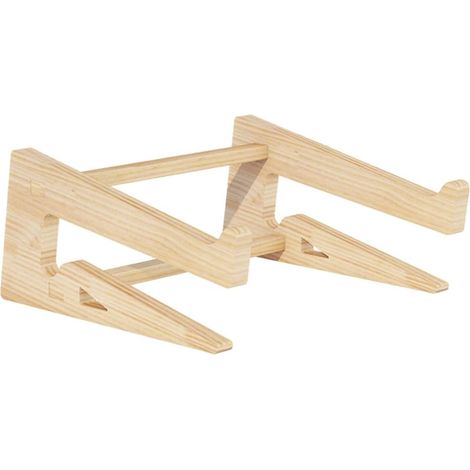 Support en Bois Inclinaison Raisonnable pour Ordinateur Portable Rehausseur Confortable pour Bureau et Salle de Réunion, Adapté aux Ordinateurs Portables et Notebooks (1/5)