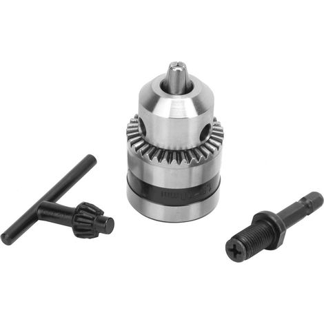 Mandrin de Perceuse Léger 1,5-10mm avec Tige d'Extension 3/8" à Tête Hexagonale 1/4" et Filetage 3/8-24UNF (1/5)
