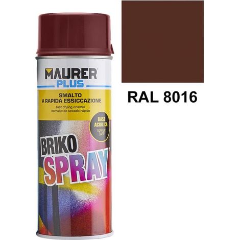 MAURER spray pintura caoba (mogamo) 400 ml. , Spray caoba (mogamo).- Capacidad: 400 ml.- RAL: 8016.- Esmalte acrílico de uso profesional.- Excelentes propie (1/4)