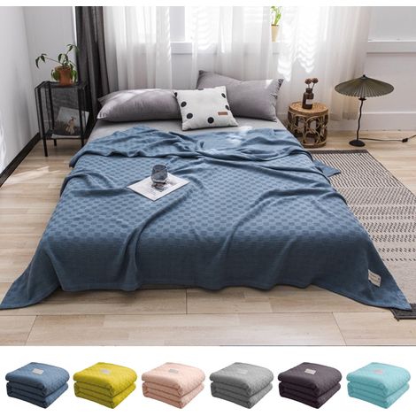 Couette Coton - 150 x 100 cm - Respirant Léger Lavable Machine - Pour Lit Canapé Été Hiver - 1 Pièce (1/5)