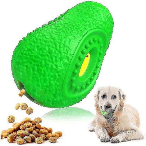 Jouet de dentition pour chien en caoutchouc naturel résistant, distributeur de friandises, pour chiens de taille moyenne et grande (avocat 2025) (1/4)