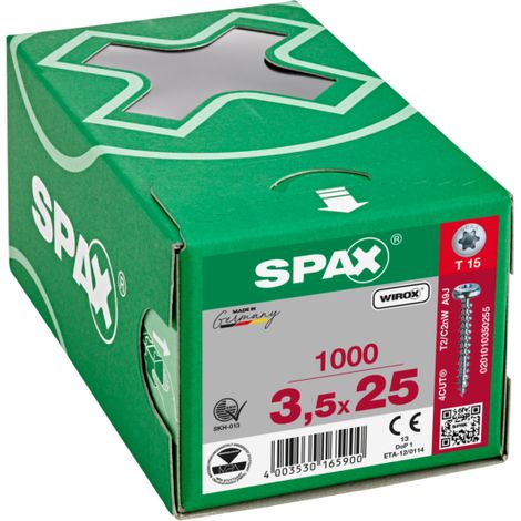Tornillo Spax Pan Head 35X 25 T-Star + Wirox Hp (Por 1000)