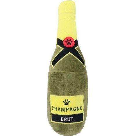 Jouets en peluche pour chien en forme de bouteille de tequila et de champagne, jouet à mâcher résistant aux morsures et aux dents propres (1/5)