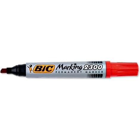 BIC Marking 2300 marcador permanente Punta de cincel Rojo 12 pieza(s)